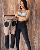 Legginsy wyszczuplające brzuch z wysokim stanem