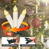 🎄Bezprzewodowe świece bezpłomieniowe z pilotem zdalnego sterowania i klipsami